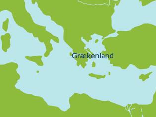 Kort over Middelhavet og Grækenland